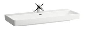 LAUFEN PRO S Umywalka podwójna ścienna 120x46 cm bez otworu na baterię H8149650001091