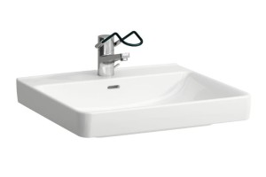 LAUFEN PRO LIBERTY Specjalistyczna umywalka dla osób niepełnosprawnych 60x55 cm z systemem przelewowym H8119500001041