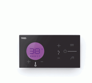 TRES SHOWER TECHNOLOGY Elektroniczny sterownik termostatyczny podtynkowy, czerń/chrom 49288299