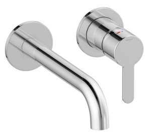 DAMIXA SILHOUET Zestaw elementów zewnętrznych z wylewką podtynkowej baterii umywalkowej 18 cm chrom, 7462600