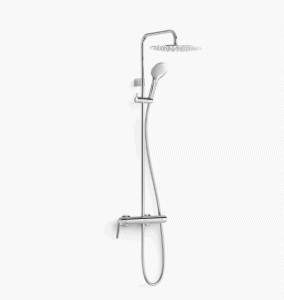 TRES FUJI Zestaw natryskowy ścienny z deszczownicą i słuchawką chrom, 28119101
