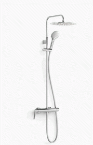 TRES FUJI Zestaw natryskowy ścienny z deszczownicą i słuchawką chrom, 28119701