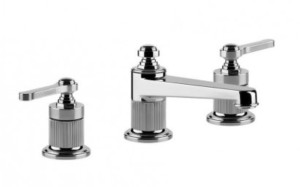 GESSI VENTI20 Trzyotworowa bateria umywalkowa 10,7 cm bez korka automatycznego, chrom 65013.031