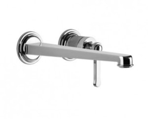 GESSI VENTI20 Dwuotworowa bateria umywalkowa podtynkowa, z wylewką 24,3 cm bez korka automatycznego, chrom 65088.031