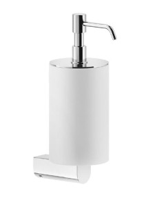 GESSI RILIEVO Dozownik do mydła ścienny, biały/chrom 59513.031