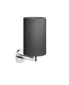 GESSI TONDO Kubek ścienny, czarny/chrom 63608.031