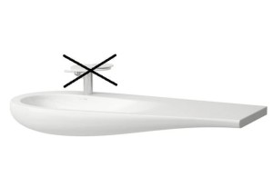 LAUFEN ALESSI ONE Umywalka ścienna 120x50x35 bez otworu na baterię, blat z prawej strony biała matowa H8149737571091