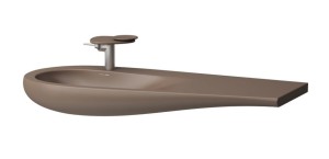 LAUFEN ALESSI ONE Umywalka ścienna 120x50x35 z otworem na baterię, blat z prawej strony caffe matowa H8149731881041