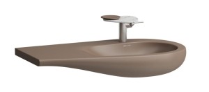 LAUFEN ALESSI ONE Umywalka ścienna 90x50x35 z otworem na baterię, blat z lewej strony caffe matowa, H8149761881041