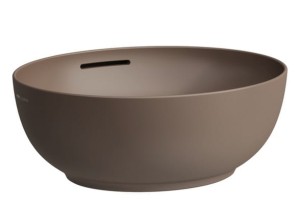 LAUFEN ALESSI ONE Umywalka stawiana z przelewem 45x38 caffe matowa, H8189761881121