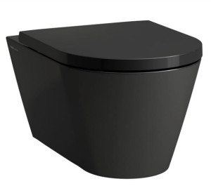 LAUFEN KARTELL Miska wisząca 37x54,5 RIMLESS czarna matowa, H8203377160001