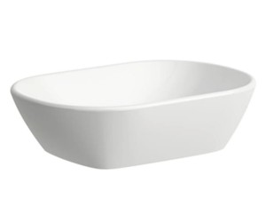 LAUFEN LUA Umywalka nablatowa owalna 50x35 bez otworu na baterię, bez przelewu, H8120830001121