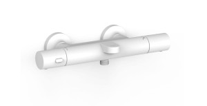 TRES OVER-WALL Bateria termostatyczna wannowa ścienna biel matowa, 19017402BM