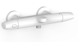 TRES OVER-WALL Bateria termostatyczna wannowa ścienna biel matowa, 19017403BM