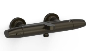 TRES OVER-WALL Bateria termostatyczna wannowa ścienna czarny brąz, 19017403KMB