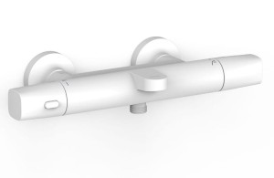 TRES OVER-WALL Bateria termostatyczna wannowa ścienna biel matowa, 19017404BM