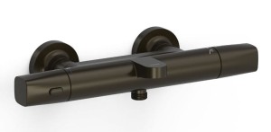 TRES OVER-WALL Bateria termostatyczna wannowa ścienna czarny brąz, 19017404KMB