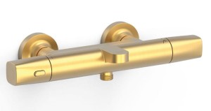 TRES OVER-WALL Bateria termostatyczna wannowa ścienna 24-K złoto matowe, 19017404OM