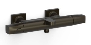 TRES OVER-WALL Bateria termostatyczna wannowa ścienna czarny brąz, 19017405KMB