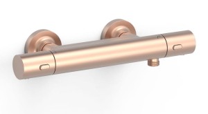 TRES OVER-WALL Bateria termostatyczna natryskowa ścienna 24-K różowe złoto matowe, 19016402OPM