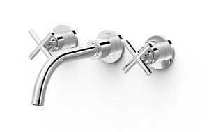 TRES MONT BLANC Bateria umywalkowa dwuuchwytowa podtynkowa wylewka 207 mm chrom, 28330002