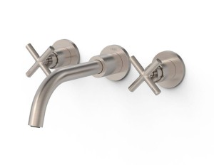 TRES MONT BLANC Bateria umywalkowa dwuuchwytowa podtynkowa wylewka 207 mm stal, 28330002AC