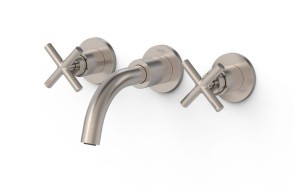 TRES MONT BLANC Bateria umywalkowa dwuuchwytowa podtynkowa wylewka 148 mm stal, 28330001AC