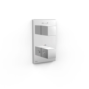 TRES THERM-BOX Maskownica baterii 2-drożnej element natynkowy chrom, 00625001