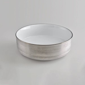 CERAZUL ROUND SILVER Umywalka nablatowa