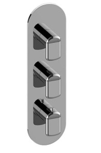GRAFF ONDA Bateria termostatyczna prysznicowa podtynkowa element zewnętrzny chrom, E-8056-LM61E0-PC-T