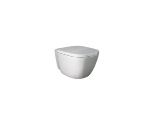 RAK ONE Zestaw miska WC podwieszana RIMLESS + deska WC biały połysk, ONE1SET