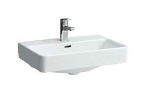 LAUFEN PRO S COMPACTO Umywalka ścienna 55x38 cm z otworem na baterię, szlifowany spód umywalki, H8179580001041