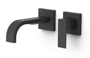 TRES CUADRO EXCLUSIVE Bateria umywalkowa podtynkowa, wylewka 180 mm, czarna matowa 00630001NM