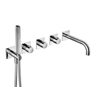 HOTBATH GAL Bateria wannowa podtynkowa element zewnętrzny chrom,  GL7072