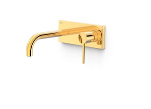 TRES STUDY Element naścienny do podtynkowego korpusu baterii umywalkowej złoto 24k, 26230031OR