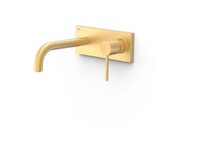 TRES STUDY Element naścienny do podtynkowego korpusu baterii umywalkowej złoto matowe24 k, 26230031OM 