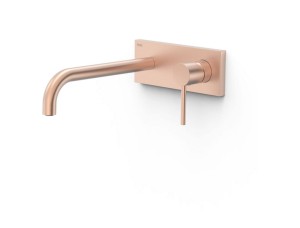 TRES STUDY Element naścienny do podtynkowego korpusu baterii umywalkowej matowe różowe złoto 24k, 26230032OPM