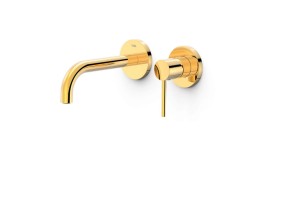 TRES STUDY Element naścienny do podtynkowego korpusu baterii umywalkowej złoto 24k, 26230021OR