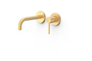 TRES STUDY Element naścienny do podtynkowego korpusu baterii umywalkowej złoto matowe 24 k, 26230021OM