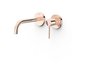 TRES STUDY Element naścienny do podtynkowego korpusu baterii umywalkowej różowe złoto 24k, 26230021OP