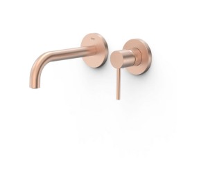 TRES STUDY Element naścienny do podtynkowego korpusu baterii umywalkowej matowe różowe złoto 24k, 26230021OPM