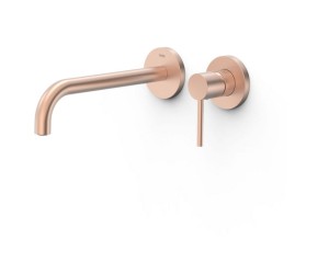 TRES STUDY Element naścienny do podtynkowego korpusu baterii umywalkowej matowe różowe złoto 24k, 26230022OPM