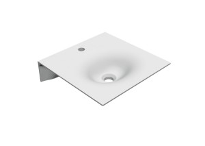 SCARABEO VEIL 46 Umywalka wisząca z otworem na baterię 46x46 Z biała, 6101