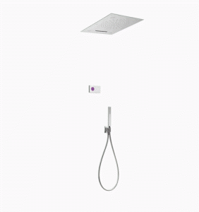 TRES SHOWER TECHNOLOGY Chromoterapia Podtynkowy termostatyczny zestaw prysznicowy trójdrożna, chrom, sterownik biały/chrom 09286302