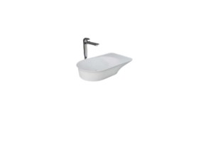 RAK VALET Umywalka nablatowa owalna 64x36 bez otworu na baterię biały mat, VALCT6400500A 