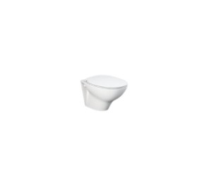 RAK MORNING Zestaw miska WC podwieszana Rimless + deska Slim W/O biały połysk, MORN1SET