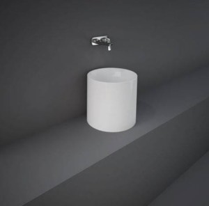 RAK PETIT Umywalka nablatowa okrągła 36cm biały połysk, PETCT13400AWHA