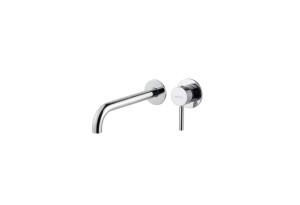 BUGNATESE KOBUK Bateria umywalkowa ścienna z korkiem klik-klak  wylewka 22cm, chrom 2246SCCR