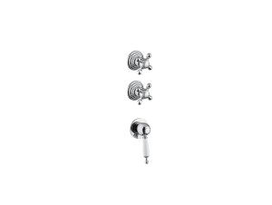 BUGNATESE OXFORD Bateria natryskowa podtynkowa z 2-zaworami start/stop chrom, 6305CR