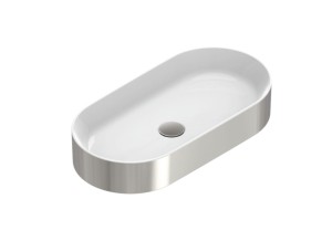 CATALANO ZERO Gold & Silver Umywalka nablatowa biały/srebrny 70x35 h12, 0122700041